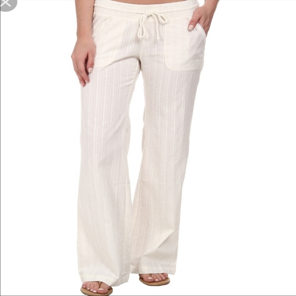 Billabong flare leg beach pants in blue